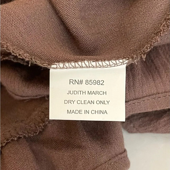 Judith March Crochet Off Shoulder Ruffle Hem Tunic Top Large Brown Granny Square - Picture 7 of 8